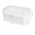 Transparent Plastic Medical Box Portable Household Multi-layer Storage Container Multifunction box valge