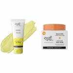 Chemist At Play Brightening Boost Face Wash with 30x Vitamin C For Men & Women | 100 ml Exfoliating Body Scrub For Removing Tan | 75g