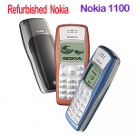 Renoveeritud Nokia Originaal Nokia 1100 Mobiiltelefon 1 SIM-kaardiga No charger sinine