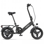HillMiles Mile 1 Kerge Kokkupandav E-Bike 250W, 36V 10.4Ah, 25km/h, 14 &times;2.125 Rehvid, Esihargi Vedrustus, IPX4 Elektrijalgratas Pakiraamiga 36V 250W 10.4Ah must