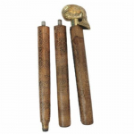 Antiikstiilis Viktoriaanlik Vanaaegne Disainer Messingist K&auml;epidemega Kepp Puidust Jalutuskepp M aero