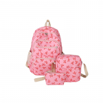 3 tk/komplekt Vibu Prindiga Seljakott Crossbody Kotiga Ja V&auml;ikese Rahakotiga Vibu &Otilde;pilase Raamatukott Lihtne Seljakott Algkooli ja P&otilde;hikooli Lastele roosa punane v&auml;rv