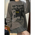 Grunge kassi T-s&auml;rgid Naiste Harajuku Korea mood Oversize pikkade varrukatega T-s&auml;rgid Naiste hip-hop vintage hall topp lahti XXL