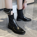 Luksuslikud Chelsea saapad Naiste Platvorm Naiste Saapad Tursked talvekingad L&uuml;hikesed saapad Paksu kontsaga Br&auml;nd Disainer Pu Nahk 40