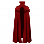 2024 N&otilde;ia V&otilde;luri Vampiiri Keep Punane Must Halloweeni Keskaegne Keep Meeste Naiste M&otilde;rvari Maskeeringu Keep T&auml;iskasvanute Fantaasia Halloweeni One Size punane