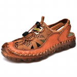 Kuum m&uuml;&uuml;k suvised meeste sandaalid &otilde;ues libisemiskindlad rannasandaalid k&auml;sit&ouml;&ouml;na valminud ehtsast nahast Oxford-tallaga meeste kingad, mood meeste tossud 46