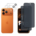 Verre Tremp&eacute; Anti Espion pour iPhone 17 PRO et Protection Cam&eacute;ra [Pack 2] Film Vitre Protection Phonillico&reg;