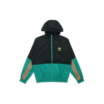 Adidas Originals Trefoil Kahev&auml;rviline Kerge Tuulejope Logotr&uuml;kiga Meeste Joped Must Roheline GK5923 XXL