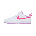 Nike Court Borough Low 2 Valge Fuchsia Glow (PS) Laste tennised Hyper-Pink BQ5451-111 28