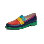 Moodsad Uued Kevadised Naiste Kingad Moodsad V&auml;rvilised Kingad Naiste Mokassiinid &Uuml;mara Ninaga Paksud Kingad Naistele Mitmek&uuml;lgsed Naiste Kontsad Zapatos Mujer 34