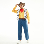 Halloweeni kost&uuml;&uuml;mid, Toy Story Woody paarikost&uuml;&uuml;mid, L&auml;&auml;ne-Kauboi meeste ja naiste peokost&uuml;&uuml;mid M blue