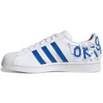 Adidas Originals Superstar Nahast Mugavad Vabaaja Vastupidavad Madalad Tossud Unisex Tossud Valge Sinine GW5784 35⅔
