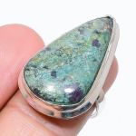 Ruby in Fuchsite Handmade 925 Sterling Silver Gift Ring Size 7 G2F70