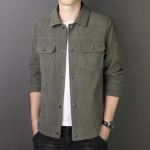 Kevadine ja s&uuml;gisene noorte ja keskealiste meeste jakk Kvaliteetne Lihtne Vabaaja Reversiga Slim Velvetjakk Meeste Jakk 4XL