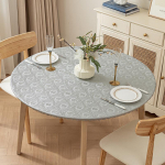 Libisemiskindel Veekindel &Uuml;mmargune Lauakate: Elastne, &otilde;likindel, kuumakindel, pesuvaba laudlina s&ouml;&ouml;gilaudadele. 200cm diameter