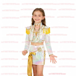 2025 T&auml;iskasvanute K-Pop Rumi/mira Cosplay Kost&uuml;&uuml;m Parukas Deemonik&uuml;tid Lava Riietus Mantel Film Halloween Korea Grupi Idol Riietus T&uuml;drukud kids 140CM