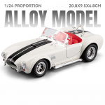 1/22 Ford Shelby Cobra 427 S/C Sulamist Roadster Sportauto Mudel Valatud Metallist Klassikaline Retro S&otilde;iduk Auto Mudel Heli Valgustus Laste M&auml;nguasi Kingitus valge