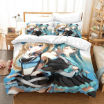 Anime Beauty Prinditud 3D voodipesukomplekt Luoli Beauty tekikate Padjap&uuml;&uuml;r 2/3 poiste animatsiooniga ventilaator tekikate AU/DE/EU/ES t&auml;issuuruses kiiresti kuivav voodikate EU Single 135x200cm