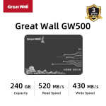 Sisseehitatud k&otilde;vaketas Great Wall GW500 2,5-tolline SATA-liides TLC-graanulid 240 GB/480 GB SSD 240GB must