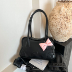 2025 suvi uus &otilde;lakott armas t&uuml;druk suure mahutavusega lipsuga kandekott moodne pendeldaja suur kott naine 30*11*16 must