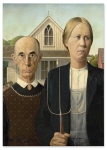 Plakat american gothic 29,7x42 cm A3 gray