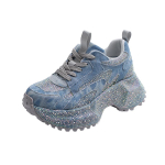 Moodne Kivist Kate Paks Tald Denim L&otilde;uend Tennisejalats Naine Bling Neet Paks Isa Kinga Daamide Luksusbr&auml;ndi Disain Kristall Zapatos 41 denim sinine v&auml;rv
