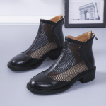 Naiste v&otilde;rksaapad, 2024. aasta uued, suvised &uuml;mmargused naiste sandaalid Moodsad v&otilde;rkkangast keskmise kontsaga naiste sandaalid, millel on hingav t&otilde;mblukk 35