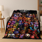 3D F-FNAF M&auml;ngu Joonis Flanellitekk Pehme Soe Visketekk Voodi Magamistoa Ruumi Elutoa Reisi Telkimise Pikniku Kingitus 100x150cm