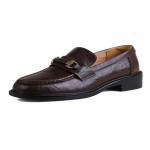BRANGDY Kuuma M&uuml;&uuml;gi Mokassiinid Naistele Ruudukujuline Nupp Uued Ehtsad Nahast Naiste Kingad Slip-on Vintage Pandlaga Klassikalised Kevadkingad Naistele 35