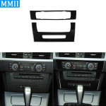 For Bmw 3 Series 2005-2012 e90 e92 Piano Black Air Conditioner CD Control Panel Plastic Cover Car Interior Accessoriers A