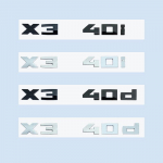 Kroom Must 3D 2,6cm M X3M40i X3M40d Numbrid ABS Embleem BMW X3 Seeriale F25 G08 G45 Auto Pagasiruumi M&auml;rk Logo X3 h&otilde;be