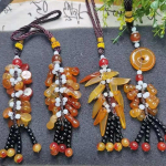 Hiina Ahhaat Jade Bead Tutt Ripats Auto Loov Lucky Gift Kodu Auto Riputamine Aksessuaarid Dekoratsioon Auto Interj&ouml;&ouml;r Mehed Naised 09