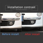For Fiat 500 2011-2015 Car Front Fog Light Frame Lamp Ring Cover Trim ABS Carbon fiber texture Exterior Accessories bright