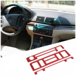 Red Carbon Fiber Center Console Button frame Trim For BMW 3 Series E46 98-04