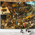 Hieronymus Bosch Maaiste Naudingute Aed Vaip Seinakunst Dekoor Maalid Retro Vaibad Esteetiline Toa Kaunistus Plakatid 150x100cm