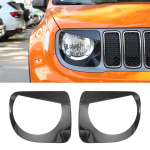 Auto esitulede lambi dekoratsioonikatted Kleebised Jeep Renegade'ile 2022 2023 Lambikatted V&auml;lisaksessuaarid Black 2Pieces orange