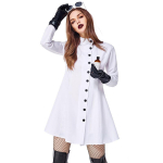 T&auml;iskasvanud Naiste Retro Draama Lava Hull Teadlane Kleit Valge Hommikumantel Halloweeni Cosplay Kost&uuml;&uuml;mid Rollim&auml;ngu Riietus M white