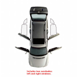T&auml;ielik auto p&auml;ikesekate Renault Koleos Samsung QM6 MK2 2016 2017 2018   2024 Tarvikud Varjutavad osad Rear Windows