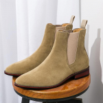 Mood 2025 Uus Mood Meeste Ehtne Nahk Pahkluusaapad Br&auml;nd Retro Suede Nahk Veekindel Chelsea Saapad Madalad Disainer &Auml;rijalatsid 38 pruun