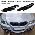 BMW 3. seeria E90 E91 M-Tech 320i 330i 2005-2008 Auto Esipamperi Huul K&uuml;lgjagaja Spoilerikomplekt Udutulekate Glossy Black