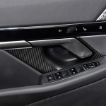 Car-styling Inner Soft Carbon Fiber Accessories 6pcs For BMW 5 Series i5 G60 2024 2025 Door Handle Pull Cover Trim