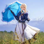 Anime Violet Evergarden Cosplay Kost&uuml;&uuml;m Printsessi Neiu Kleit Anime Violet Evergarden Kost&uuml;&uuml;m Naistele Halloween Suurus XS-3XL XS