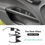 Seat Altea 2004-2011 2012 2013 2014 2015 2016 jaoks Ehtne Pehme S&uuml;sinikkiust Kleebis LHD RHD Auto Akna T&otilde;st Panel Siseviimistlus For LHD Black Carbon