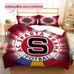 AC Sparta Praha Jalgpalliklubi Muster Voodipesu Tekikott Komplekt Kodu Kaunistus Kingitus (1 * tekikott + 2 * padjap&uuml;&uuml;r ilma t&auml;idiseta) 135x200cm
