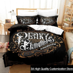 3D-prinditud Peaky Blinders Voodipesukomplekt Kahekohaline Twin King Tekikott Tekk Padjap&uuml;&uuml;r Poistele T&uuml;drukutele T&auml;iskasvanute Magamistuba AU Double(180*210cm)3pcs