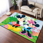 1 tk Miki ja Minnie piirkonnamatt, libisemiskindel p&otilde;randamatt, multifilmitegelase disain, pehme samet, ruumidekoratsioon, pestav 80cm by 120cm green