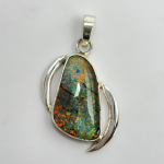 SERTIFITSEERITUD Looduslik Opaal 29 ct Fancy 925 Sterling H&otilde;be Ehted Ripats Kingitus Talle 40.4 mm approx mitmev&auml;rviline