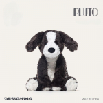 &Uuml;lipehmet pl&uuml;&uuml;sist kutsikas Armas istuv Border Collie rebane T&auml;idisloom Kallistatav kaaslane Kingitus lastele S&uuml;nnip&auml;evaks J&otilde;uludeks About 24cm Tall