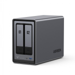 UGREEN NASync DXP2800 Lauaarvuti NAS-komplekt koos Intel N100, 8 GB DDR5, 2 x NVMe, 4K ja v&otilde;rgukettaseadmetega (mitte 2-pesaline neljatuumaline protsessor, RAM, 2,5 GbE, M.2)