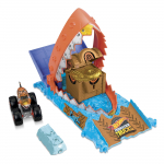 Hot Wheels Monster Truck Treasure Hunt Challenge S&otilde;idukite m&auml;ngukomplekt 1 miniautoga Vanusele 4+ ja HTP17 Auto, &Uuml;les, Oranž,